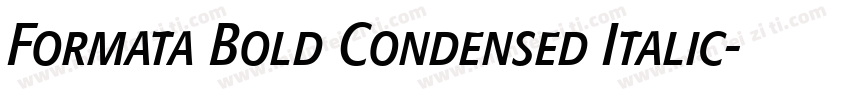 Formata Bold Condensed Italic字体转换